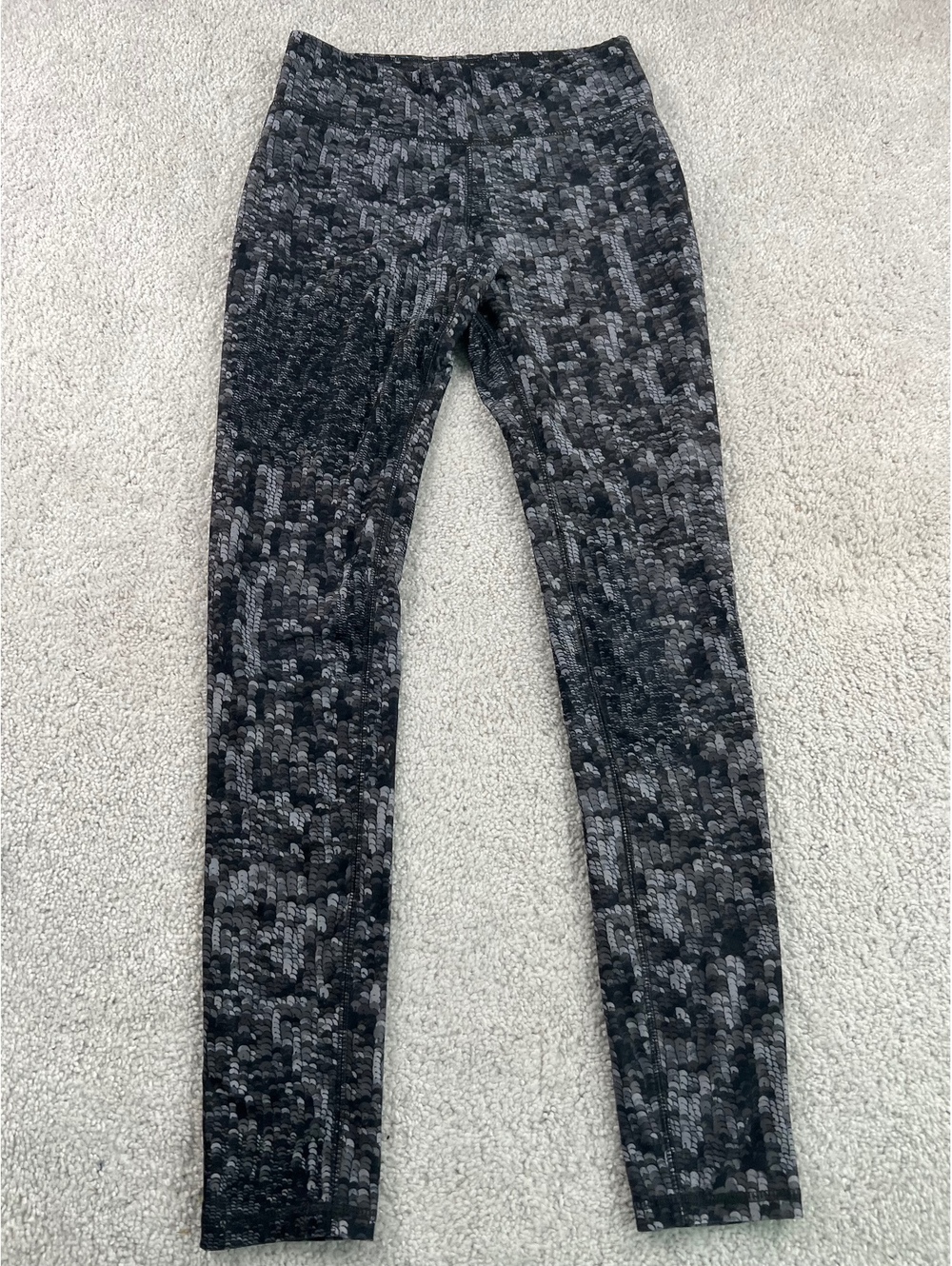 Mossimo Supply Co Gray Black Print Full Length Leggings
